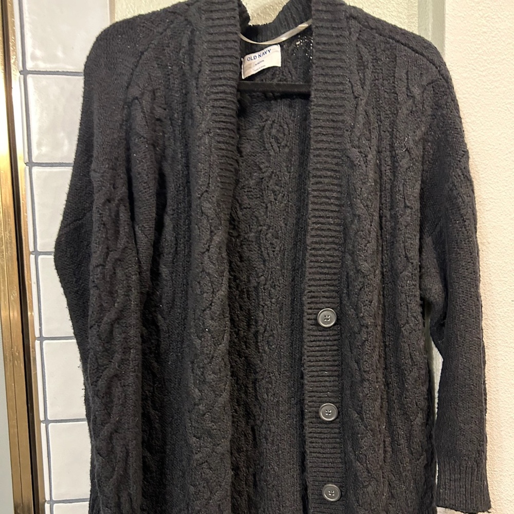 Old Navy Grey Knit Cardigan